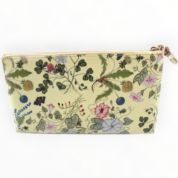 GUCCI Limited Hong Kong Edition Floral Print Bamboo Clutch Bag - Picture 3 of 7